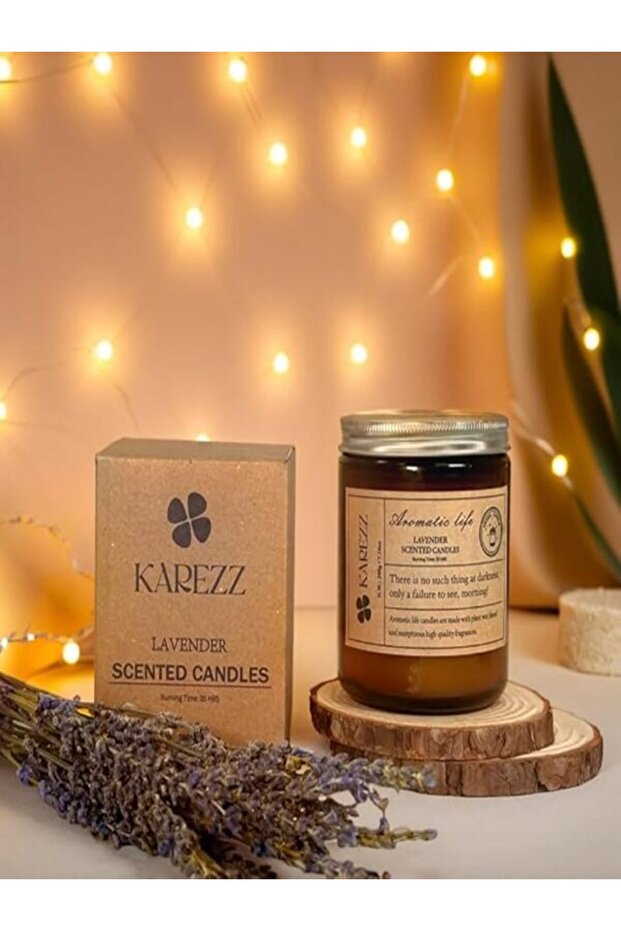 Plant Based Lavender Scented Candle 200g - Sustainably Sourced, Aromatherapy Candle Scented, Hand Poured, Clean-Burning, Cotton Wick, Ideal for Home Decor & Relaxation