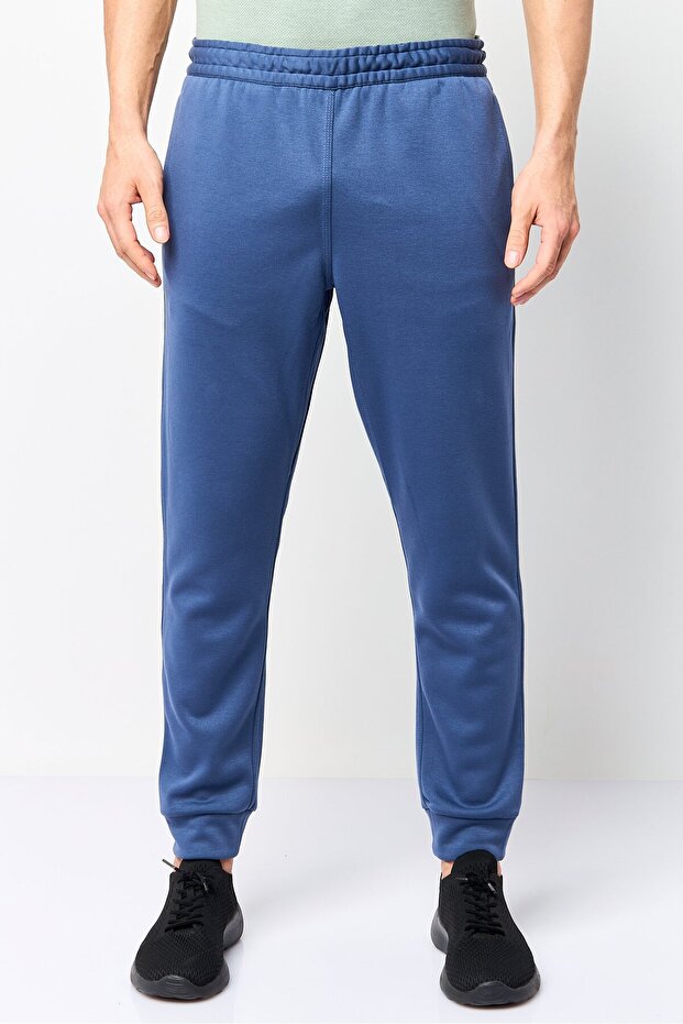 Men Sportswear Fit Drawstring Outdoor Track Pants, Dusty Blue