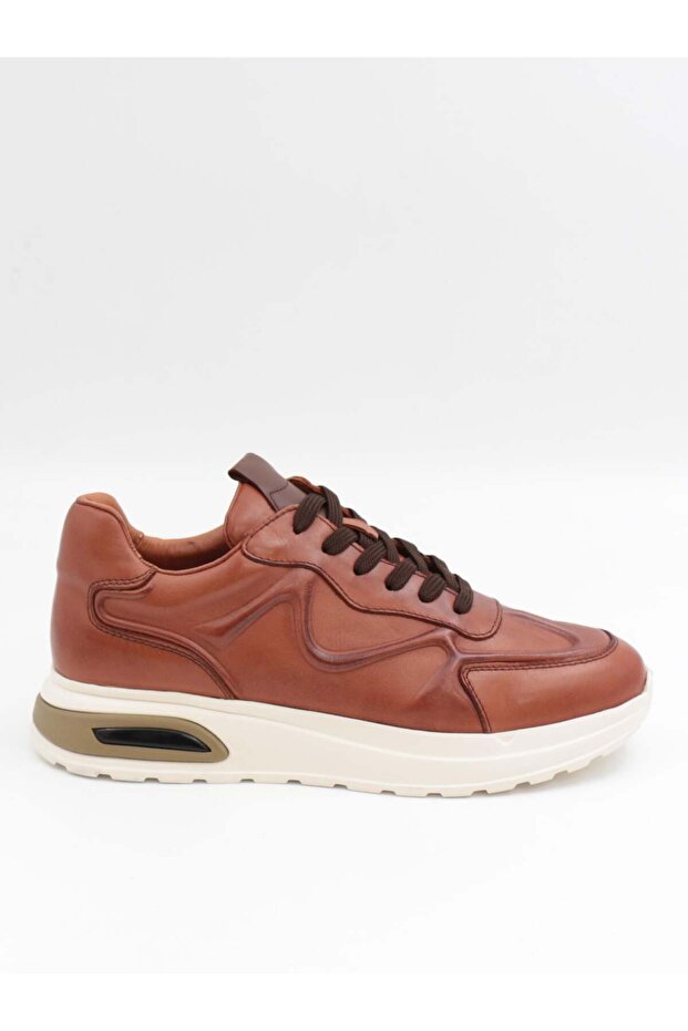 2356 Tan Genuine Leather Casual Men's Sneakers