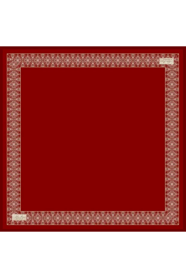 Sura Silk Scarf Red Plain Pattern 2461 - 03