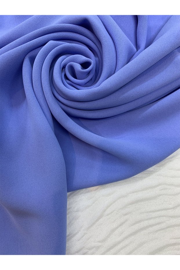 Blue Crepe Fabric Draped