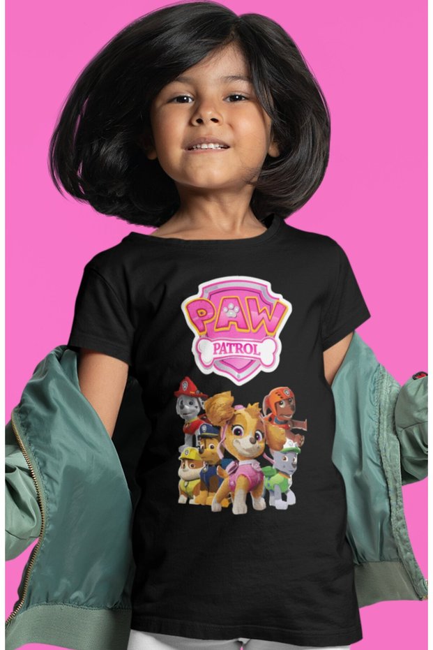 Paw Petrol Printed Unisex Cartoon Kids T-Shirt (1-12 Years)