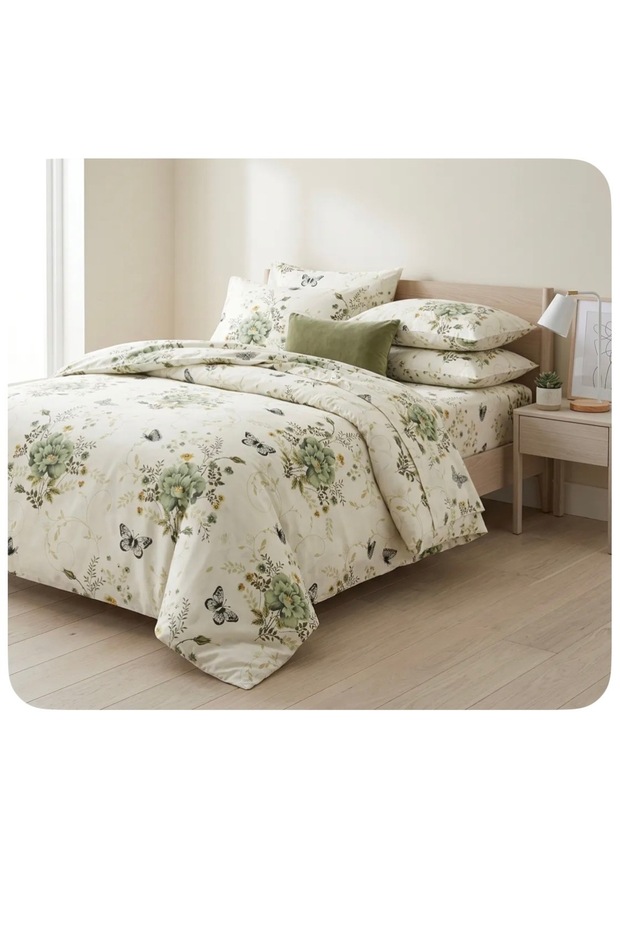 Double Size Elastic Sheet (Own Pattern) Bedding Set - 1