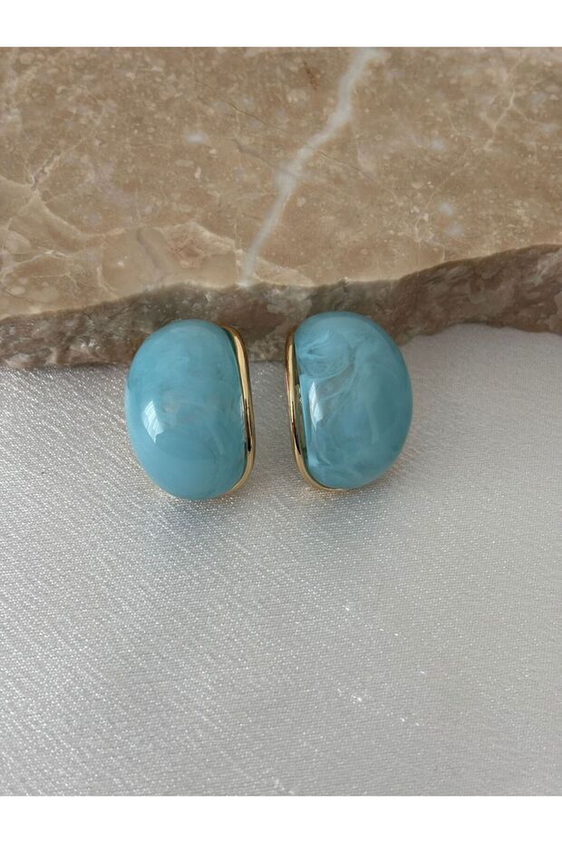 Colorful Earrings with Gold Detail