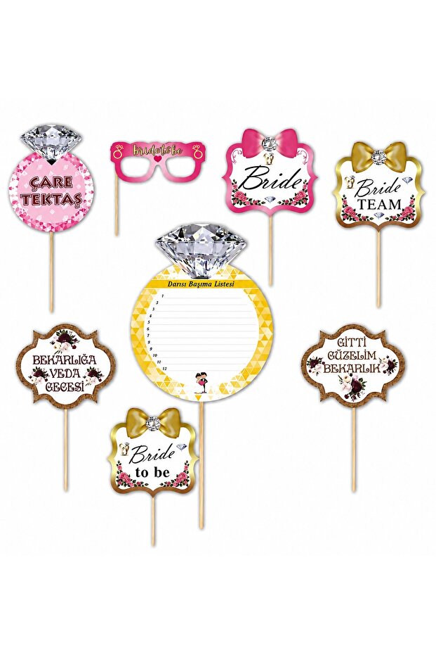 Bride to Be Bachelorette Party Speech Balloon Photo Shoot Set of 10
