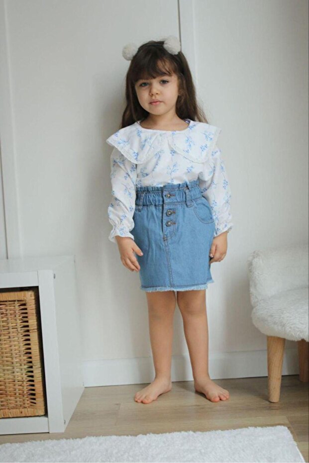 Girl's Cotton Comfortable Cut Daily Combination Set-Jlb-107