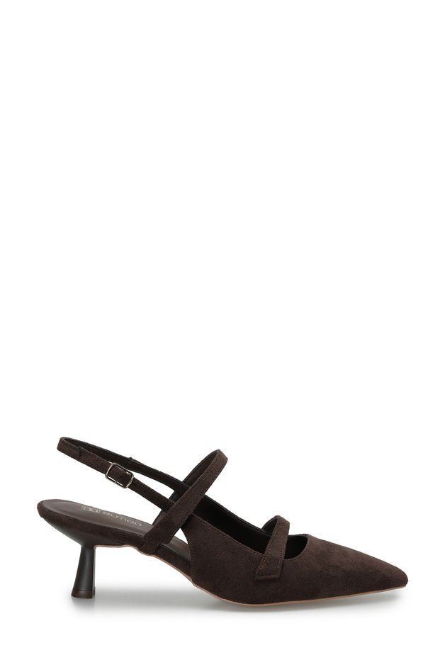 26S-886 Brown Women's Heeled Shoes