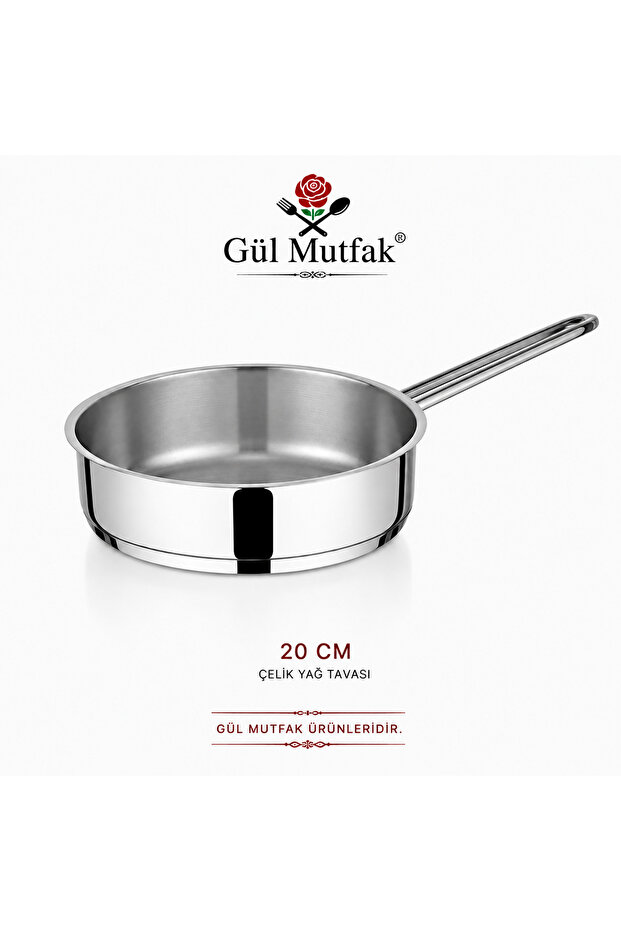 Large Size Oil Pan 20 cm Stainless Steel