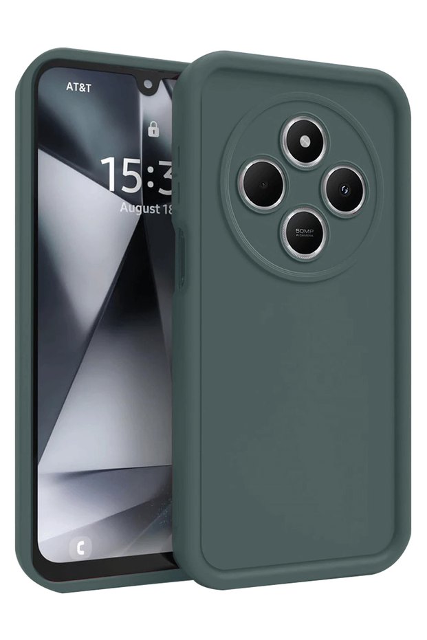 Ilkeshop New Redmi 14C Case Viera Silicone - (144615) Dark Green