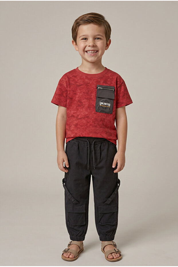 Toddler boys Drop shoulder T-shirt Short Sleeve, 7-8Y