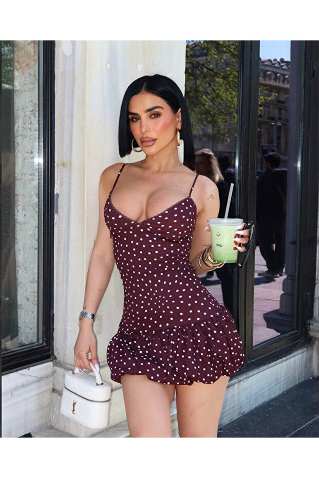 Polka Dot Balloon Skirt Dress