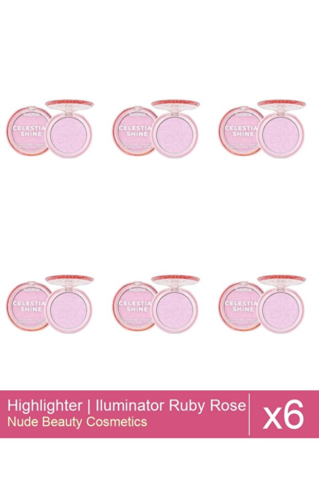 Set 6x Highlighter | Iluminator Ruby Rose - Celestial Shine 01 - 1