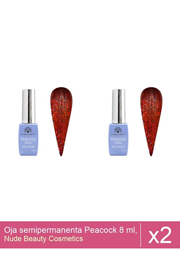 Set 2x Oja semipermanenta Peacock 8 ml, 05 - 1