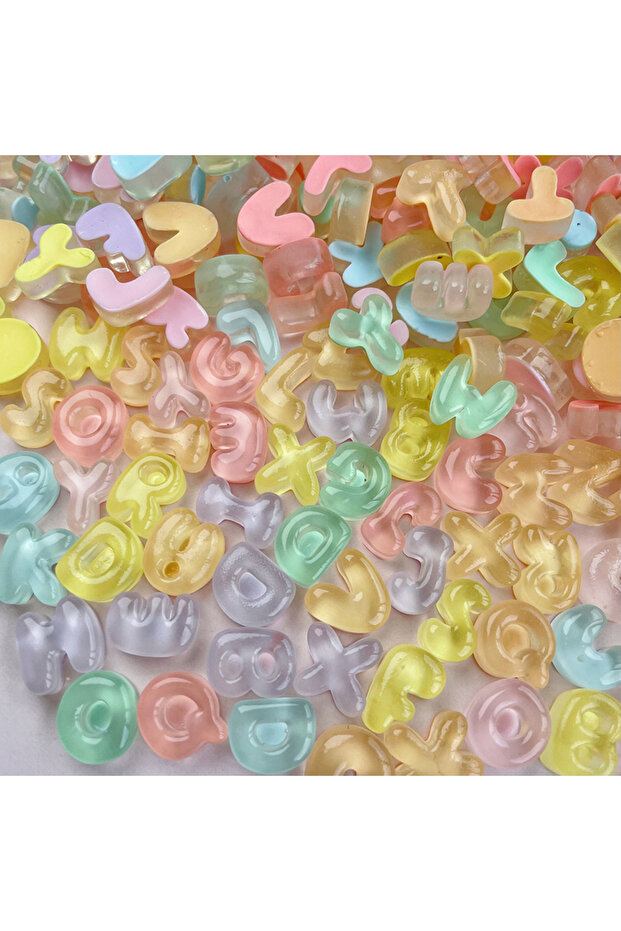 A7 New20Pcs Mini Letters Mixed Resin Accessories ABCD English Letter Decals DIY Cream Glue Phone Cas