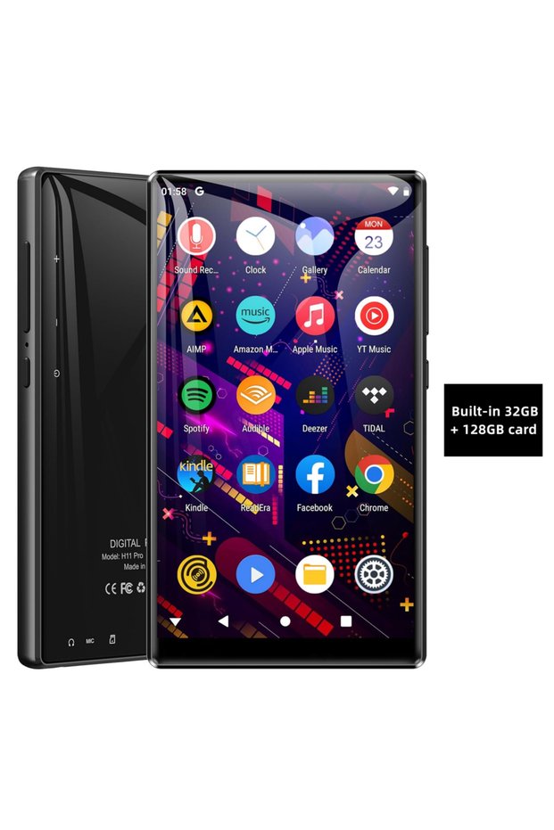 160GB BLACK MECHEN 32GB/96GB/160GB MP3/MP4 Player with Bluetooth and WiFi, 5" IPS Touch Screen 1080P