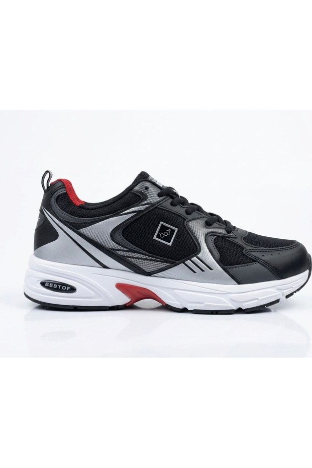 Men's Black Casual Sports Shoes Lightweight Thick Sole Comfortable Walking Running Sneaker 522