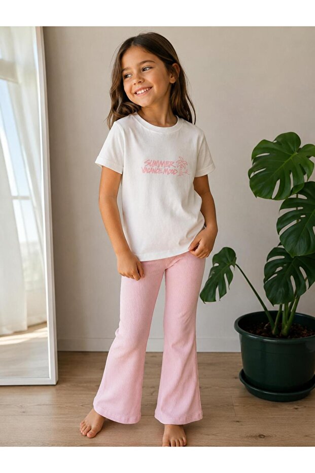 Ribbed Spanish Leggings Girls' Set