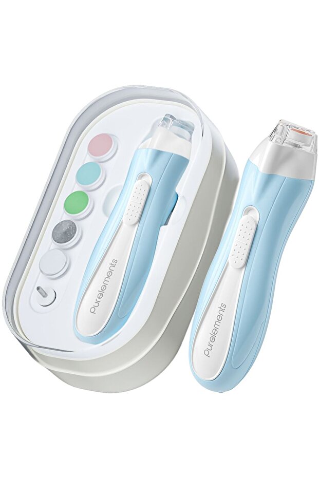 Electric Baby Nail Trimmer - Blue | USB Rechargeable Whisper-Quiet Grooming Kit for All Ages