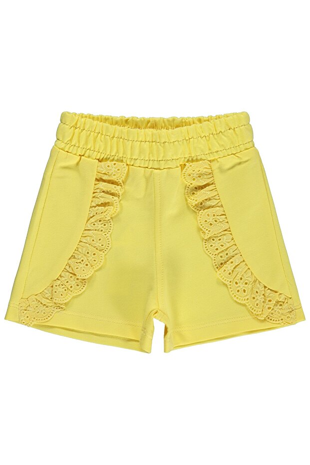 Ruffled Shorts for 2-5 Years Old - Yellow