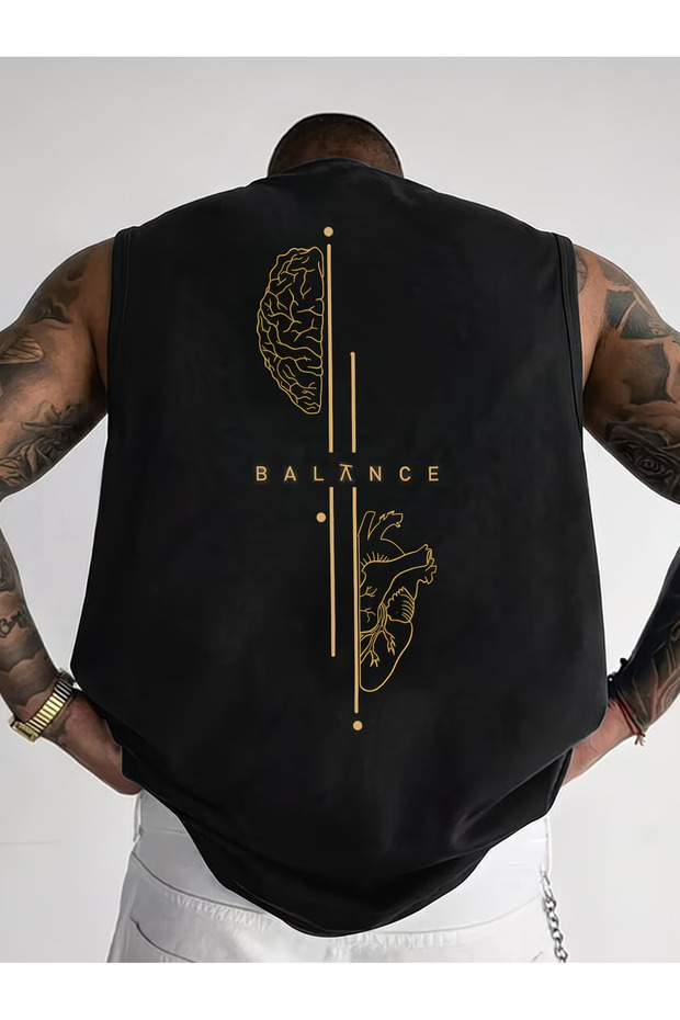 Men's oversized crew neck sleeveless t-shirt - longline