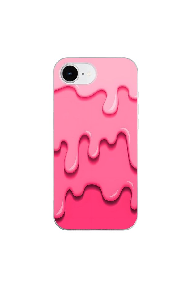 iPhone 16E Compatible Cream 1 Design Transparent Case