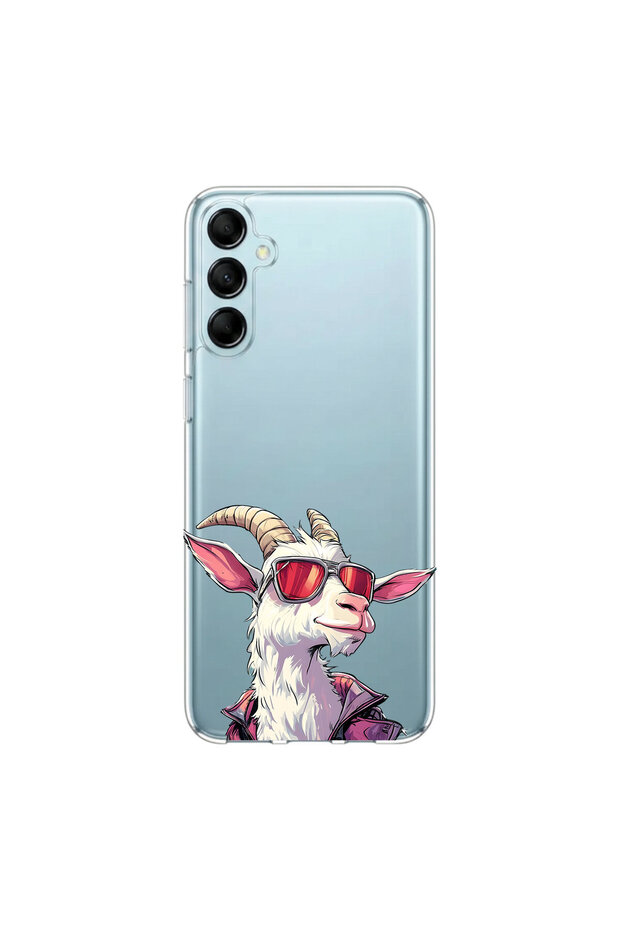 Cool Animal 5 Design Transparent Case Compatible with Samsung Galaxy M14