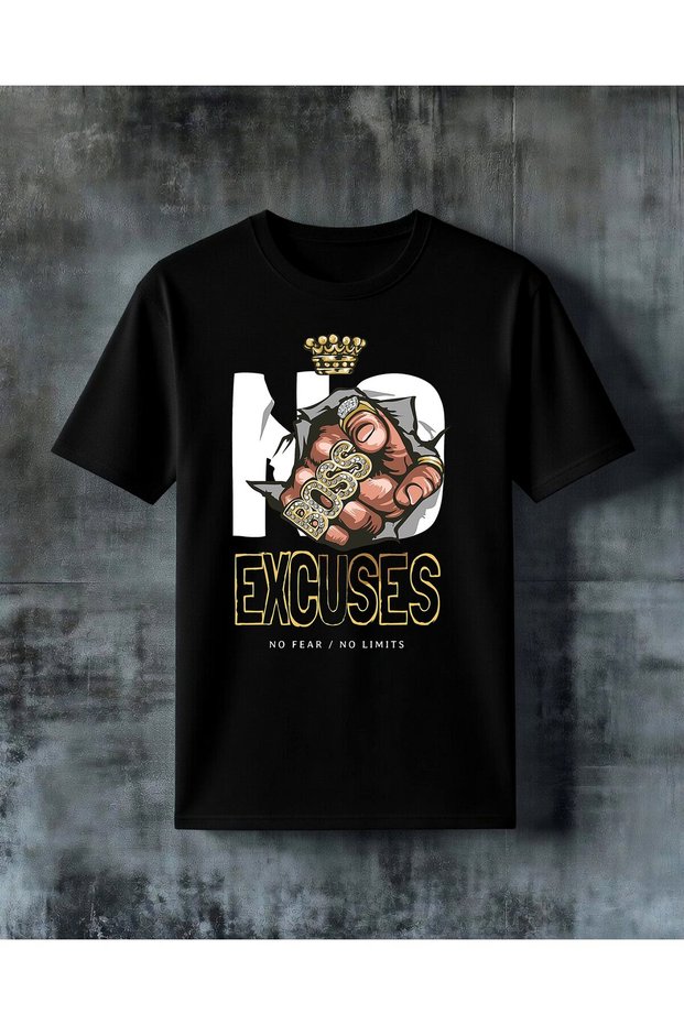 Excuses Kral Tacu Printed Oversize T-Shirt