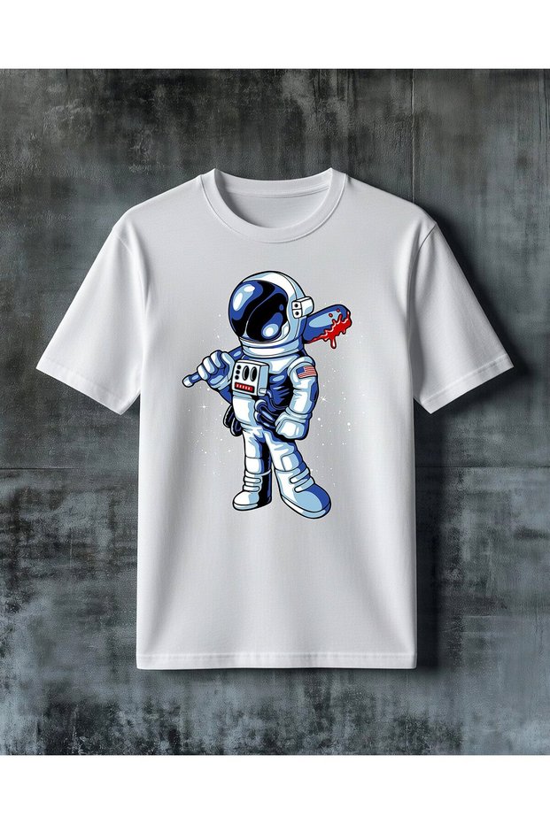 تي شيرت مطبوع كبير الحجم من astronaut space 13