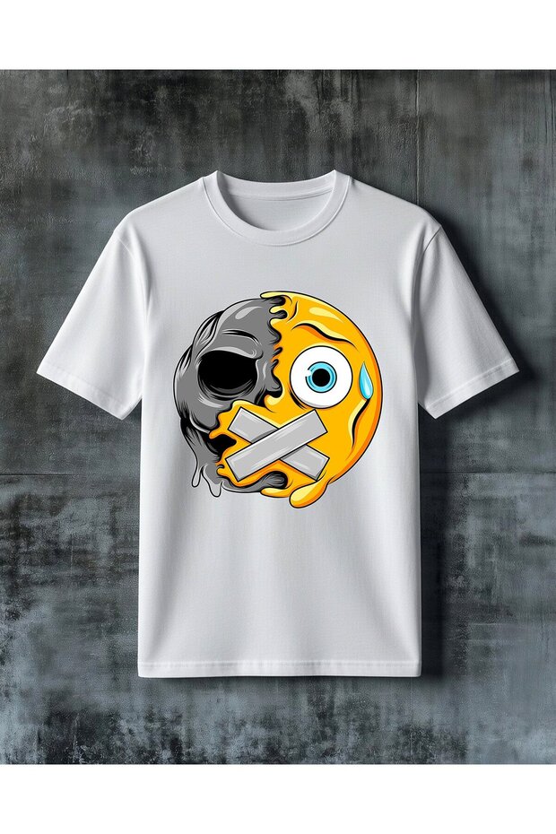 Half of the Head Is Silent Printed Oversize T-Shirt