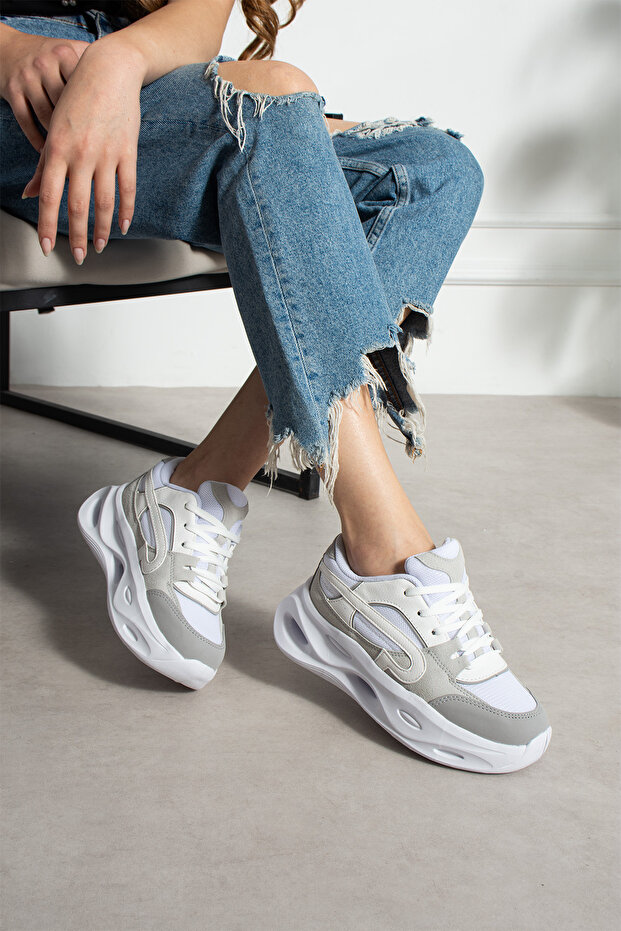 White Women's Sneaker Casual High-Style Shoes