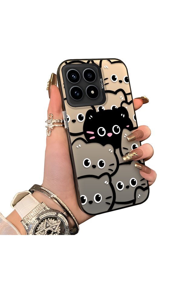 Xiaomi Poco F8 Pro 5g Compatible Hard Acrylic Back Silicone Edge Lens Protection Case