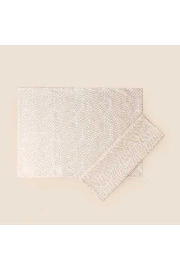 Soft Clay 2-Piece Pillowcase - White / Beige - 50X70 cm