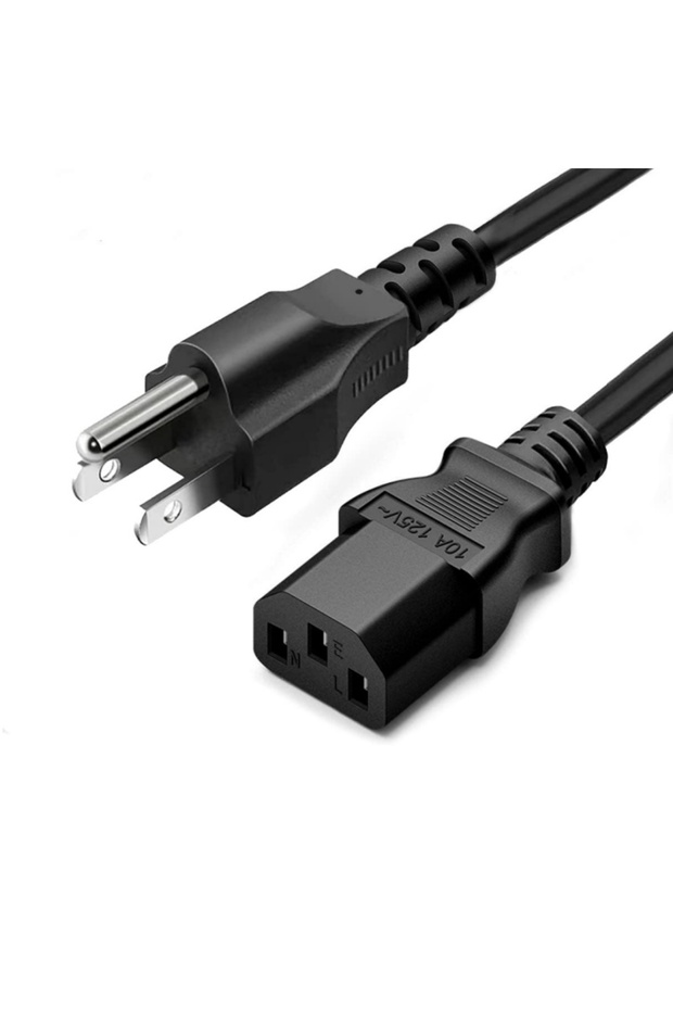 1.2M Standard (1.2m) 10 Amps 240 Volts Black 3 Prong AC Power Cord Cable for Electronics, TV, Comput