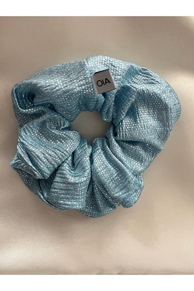 Retro 90S Party Blue Scrunchie Rubber Buckle 90S Buckle