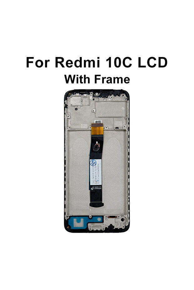 شاشة LCD عالية الجودة باللون الأسود مع إطار لهاتف Redmi 10، قطع غيار بديلة لشاشة اللمس لهاتف Redmi 10A