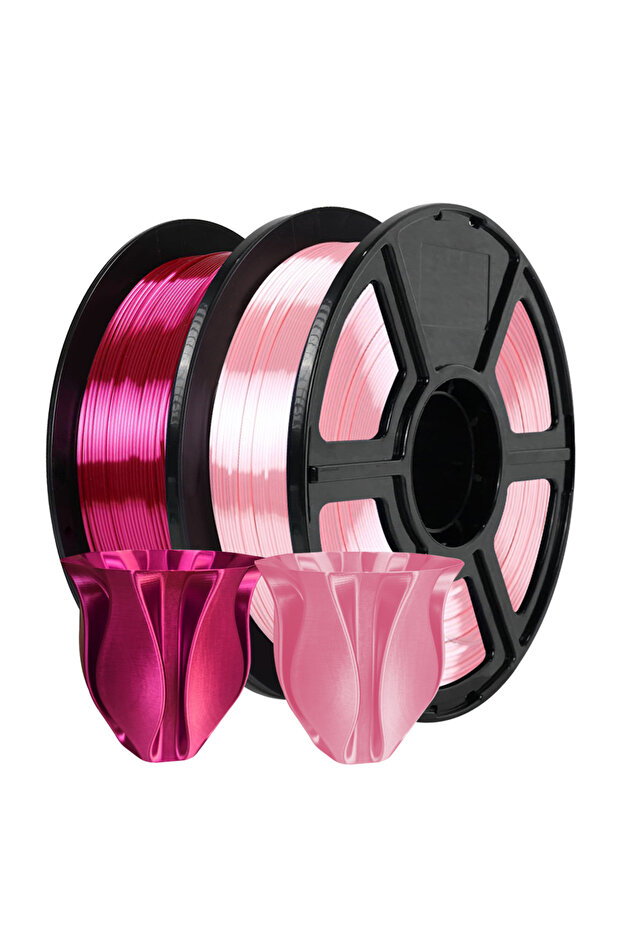 Rose Pink 2 in 1 1.75mm Silk Rose & Silk Pink 3D Printer Filament 250g, High-Quality PLA Material, S