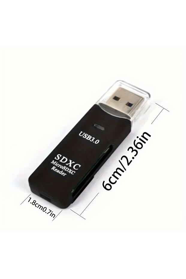1 PC USB 3.0 Black Mini High Speed 2-in-1 Multi Card Reader USB 3.0/2.0 Micro SD TF Card Storage Fla