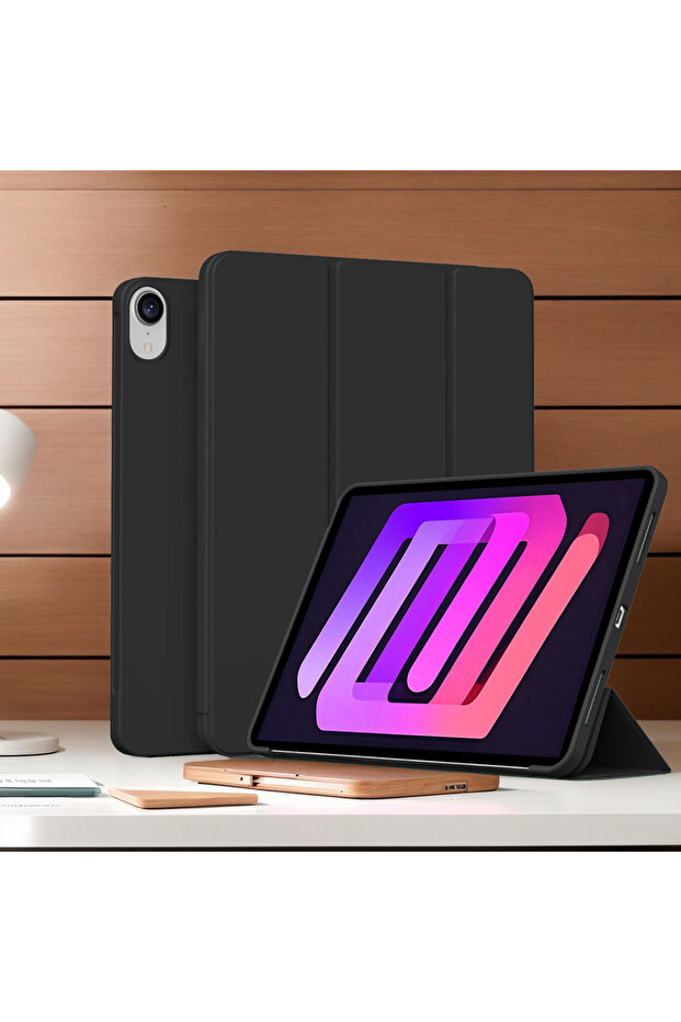Black Case for iPad Mini 7 A17 Pro 2024/iPad Mini 6 2021 8.3 Inch iPad Mini 7th/6th Gen Case Stand F