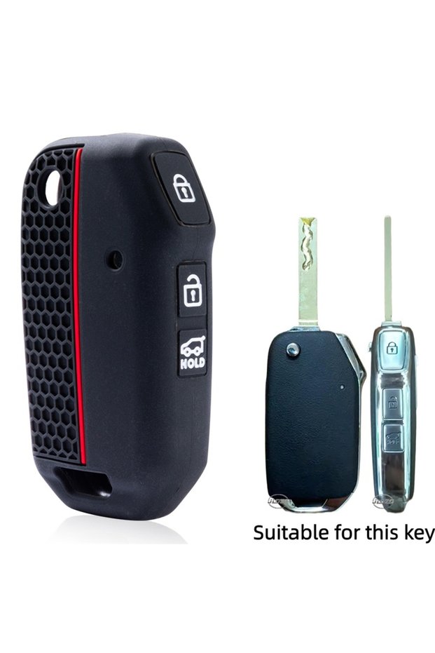 black Silicone Car Remote Key Case Cover Protective Shell Fob For KIA Sportage R GT Stinger GT Soren