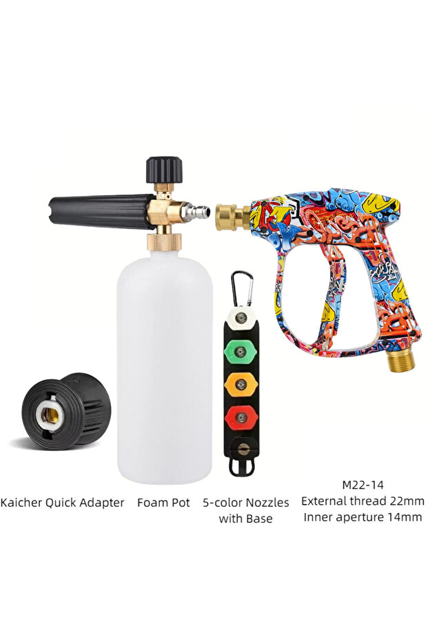 D Foam Cannon Kit for Karcher -K7 - High Pressure Washer Quick Connect Nozzle & Car Cleaning Adapte.