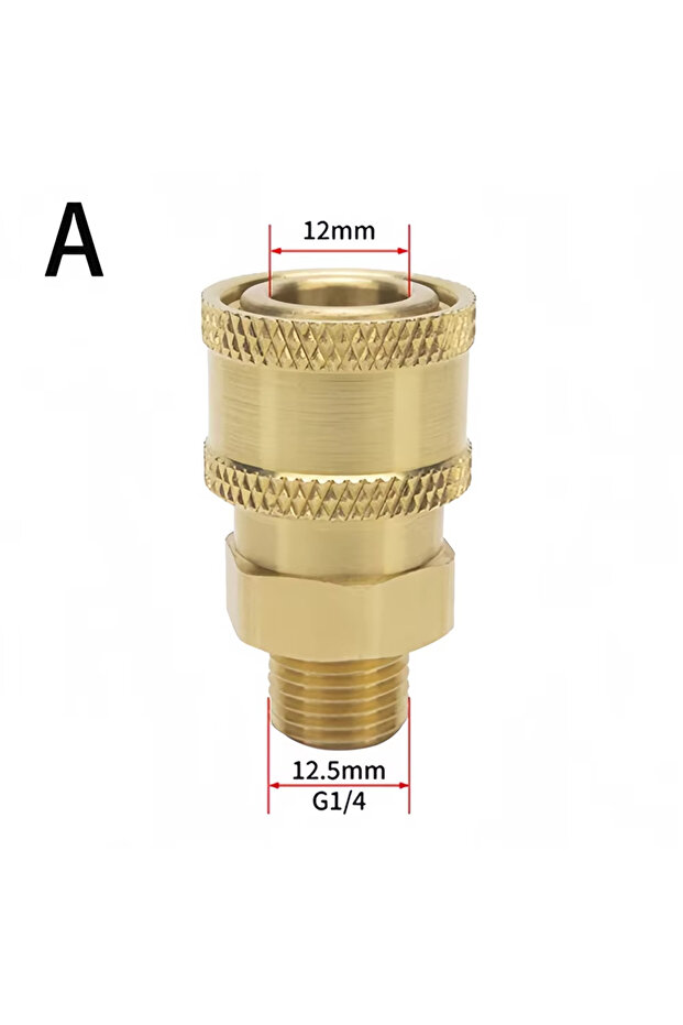 A Stainless Steel 1/4" Quick Plug Connector - DN8 High Pressure Adapter for Industrial Washer Acces.
