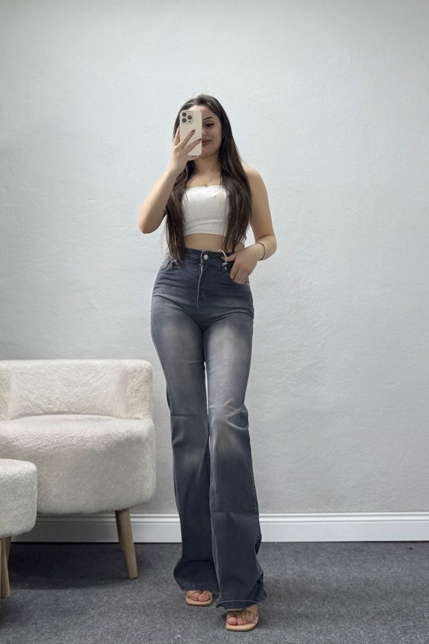 Women's Full Lycra Spanish Jeans Gray