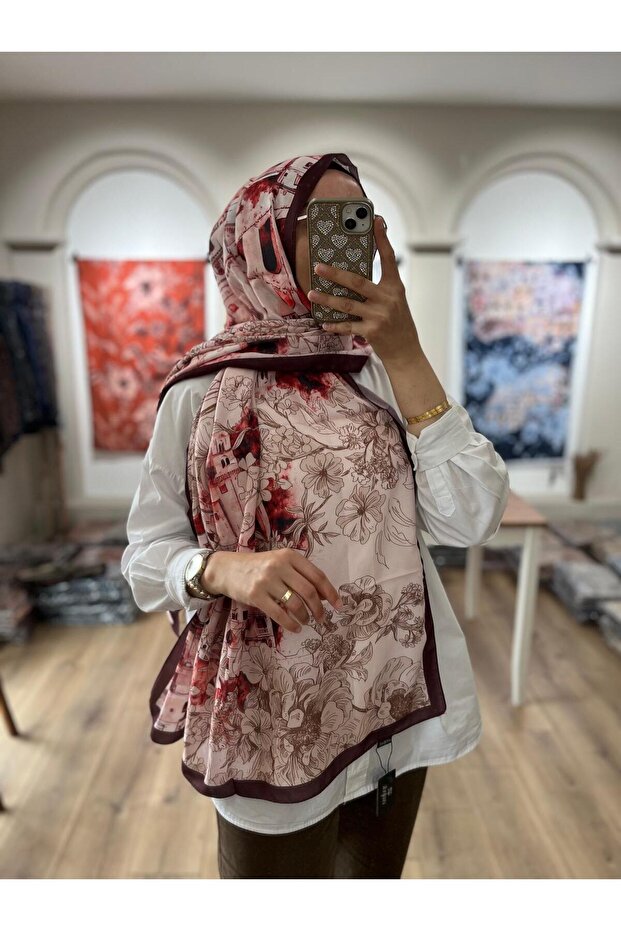 Florenza Pattern Soft Shawl - Borda - 4