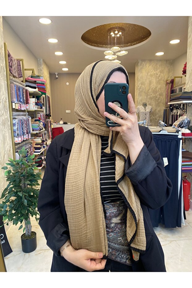 شال موسلين مزخرف