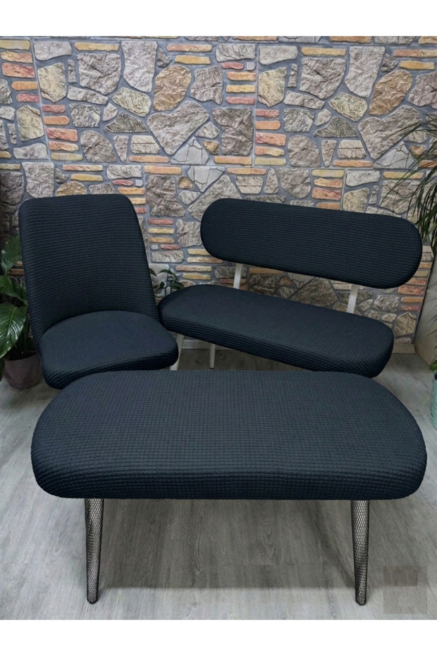 New Modelbench and Pouf Set Case Set - 2 Chairs, 1 Bench, 1 Pouf Cover