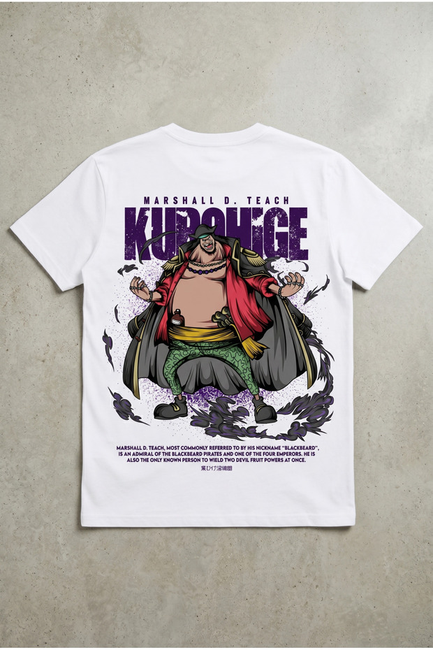 One Piece Marshall D. Teach Designed Standard Fit Anime Unisex T-Shirt