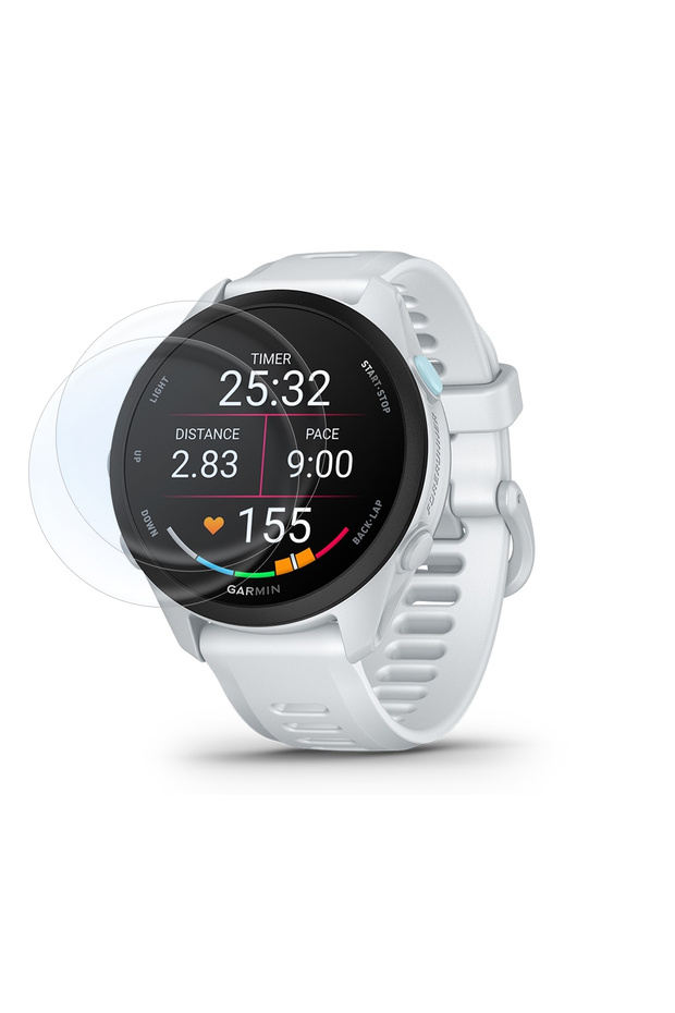 واقي شاشة نانو 9H متوافق مع جهاز Garmin Forerunner 70 مقاس 42 ملم، قطعتين، حماية شفافة مضادة للخدش