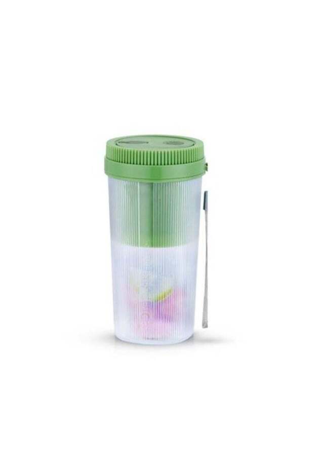 300ml Rechargeable Portable Blender OMSB7073 | Mini Juicer with 6-Fin Stainless Steel Blades | USB Type-C Charging | Smoothie & Juice Maker | Green