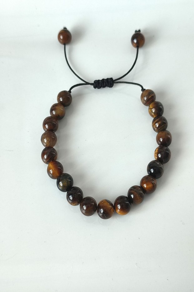 Certified 8 mm Champagne Eye Natural Stone Bracelet