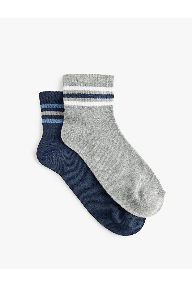 Striped 2-Piece Viscose Socks Set